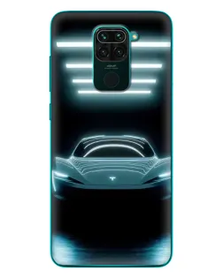 Чехол для Xiaomi Redmi 10X с картинкой «Tesla в неоне»