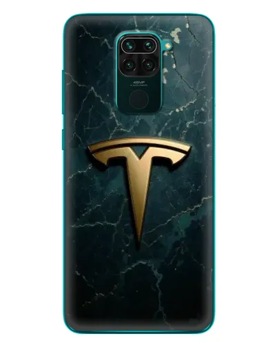 Чехол для Xiaomi Redmi 10X с картинкой «Мраморная Tesla Gold»