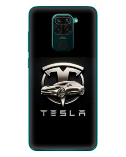 Чехол для Xiaomi Redmi 10X с картинкой «Tesla — серебристое авто»