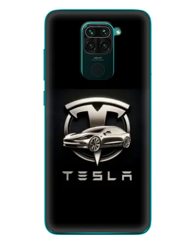 Чехол для Xiaomi Redmi 10X с картинкой «Tesla — серебристое авто»