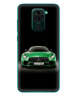 Чехол для Xiaomi Redmi 10X с картинкой «Mercedes — неоновый лого»