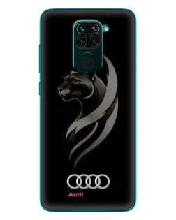 Чехол для Xiaomi Redmi 10X с картинкой «Графика — пантера и Audi»