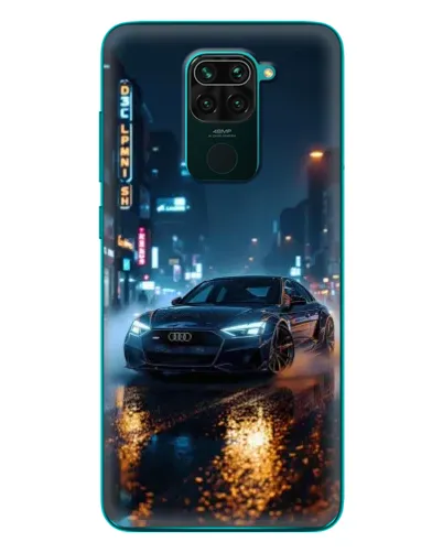 Чехол для Xiaomi Redmi 10X с картинкой «Ночной город и Audi»