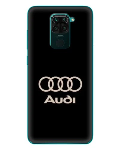 Чехол для Xiaomi Redmi 10X с картинкой «Audi — золотой логотип»