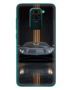 Чехол для Xiaomi Redmi 10X с картинкой «Lamborghini золотые линии»