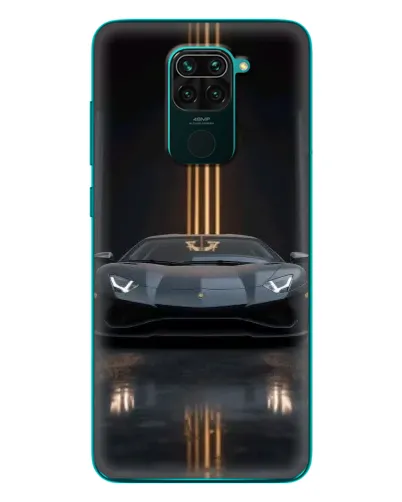 Чехол для Xiaomi Redmi 10X с картинкой «Lamborghini золотые линии»