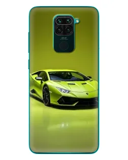 Чехол для Xiaomi Redmi 10X с картинкой «Салатовый Lamborghini Huracan»