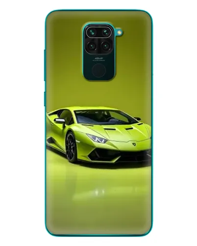 Чехол для Xiaomi Redmi 10X с картинкой «Салатовый Lamborghini Huracan»