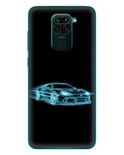 Чехол для Xiaomi Redmi 10X с картинкой «Неоновый контур Lamborghini»