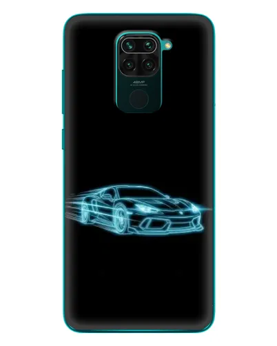 Чехол для Xiaomi Redmi 10X с картинкой «Неоновый контур Lamborghini»