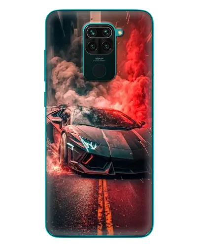 Чехол для Xiaomi Redmi 10X с картинкой «Lamborghini красный дым»