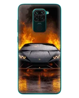 Чехол для Xiaomi Redmi 10X с картинкой «Lamborghini в огне»
