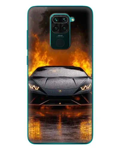 Чехол для Xiaomi Redmi 10X с картинкой «Lamborghini в огне»