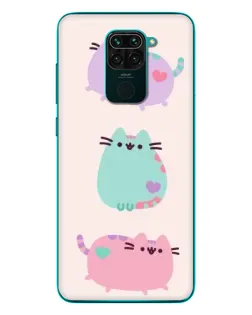 Чохол для Xiaomi Redmi 10X з картинкою «Pusheen тріо»