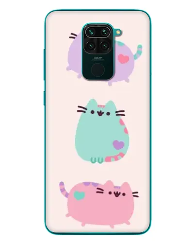 Чохол для Xiaomi Redmi 10X з картинкою «Pusheen тріо»