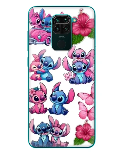 Чехол для Xiaomi Redmi 10X с картинкой «Стикеры Stitch и Angel»