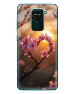 Чехол для Xiaomi Redmi 10X с картинкой «Розовый цвет сердце на фоне заката» Чехол для Xiaomi Redmi 10X с картинкой «Розовый цвет сердце на фоне заката»