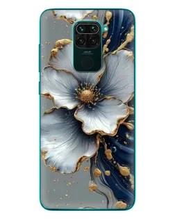 Чехол для Xiaomi Redmi 10X с картинкой «Белый цветок и золотой флюид» Чехол для Xiaomi Redmi 10X с картинкой «Белый цветок и золотой флюид»
