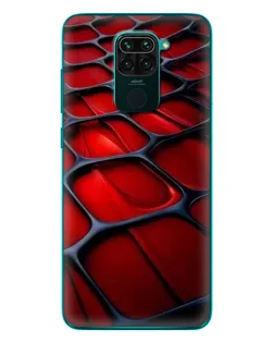 Чехол для Xiaomi Redmi 10X с картинкой «Красная глянцевая сетка»