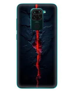 Чехол для Xiaomi Redmi 10X с картинкой «Kрасная лавовая трещина»