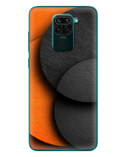 Чехол для Xiaomi Redmi 10X с картинкой «Геометрия оранжевых кругов»