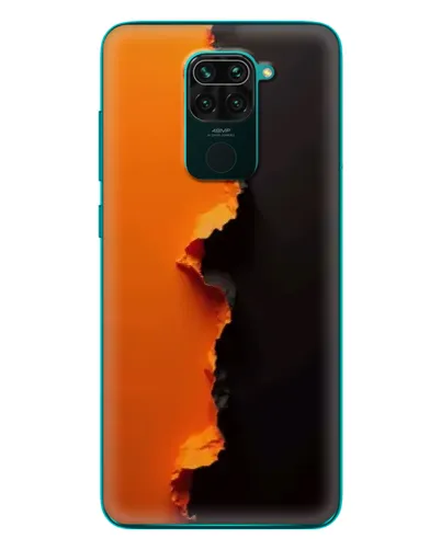 Чехол для Xiaomi Redmi 10X с картинкой «Оранжевый разлом»