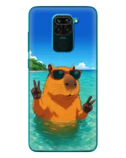 Чехол для Xiaomi Redmi 10X с картинкой «Морская капибара»