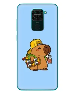Чехол для Xiaomi Redmi 10X с картинкой «Капибара на скейте»