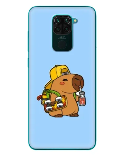 Чехол для Xiaomi Redmi 10X с картинкой «Капибара на скейте»