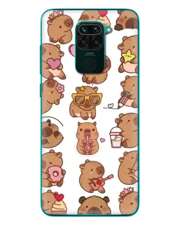 Чехол для Xiaomi Redmi 10X с картинкой «Стикерпак с капибарами»