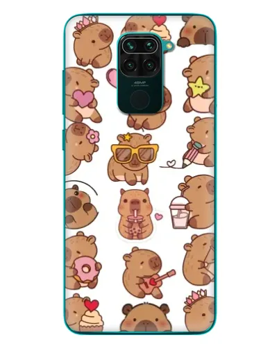 Чехол для Xiaomi Redmi 10X с картинкой «Стикерпак с капибарами»