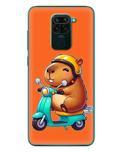 Чехол для Xiaomi Redmi 10X с картинкой «Капибара на скутере»