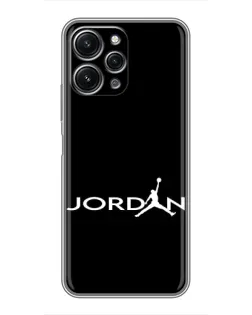 Чехол для Xiaomi Redmi 12 (5G) с картинкой «Jordan White Logo»