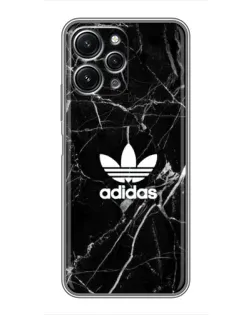 Чехол для Xiaomi Redmi 12 (5G) с картинкой «Белый мрамор Adidas»