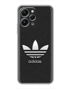 Чехол для Xiaomi Redmi 12 (5G) с картинкой «Adidas Карбоновая текстура»