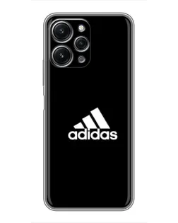 Чехол для Xiaomi Redmi 12 (5G) с картинкой «Черная классика Adidas»