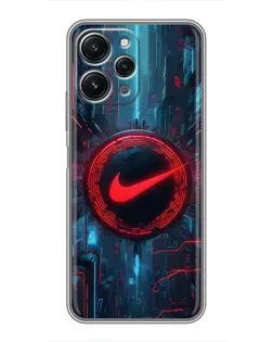 Чохол для Xiaomi Redmi 12 (5G) з картинкою «Техногенний стиль Nike»