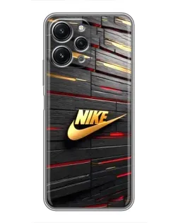 Чохол для Xiaomi Redmi 12 (5G) з картинкою «Золотий Nike на металі»