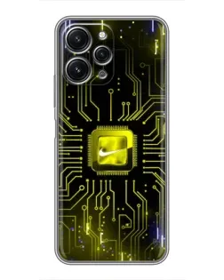 Чохол для Xiaomi Redmi 12 (5G) з картинкою «Nike — золота іскра»