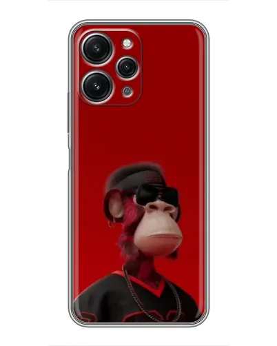 Чохол для Xiaomi Redmi 12 (5G) з картинкою «Bored Ape в червоному»