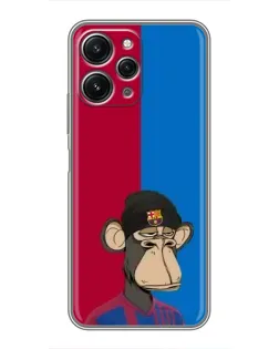 Чохол для Xiaomi Redmi 12 (5G) з картинкою «Bored Ape — фанат Барси»