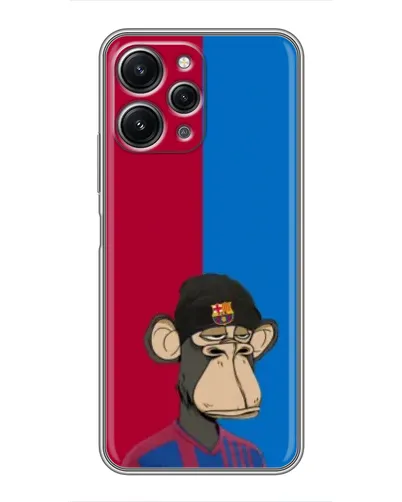 Чохол для Xiaomi Redmi 12 (5G) з картинкою «Bored Ape — фанат Барси»