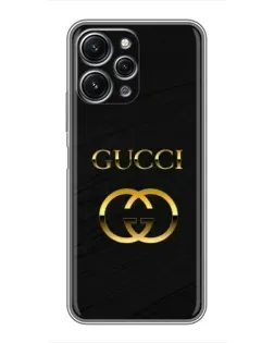 Чохол для Xiaomi Redmi 12 (5G) з картинкою «Золотий логотип Gucci»