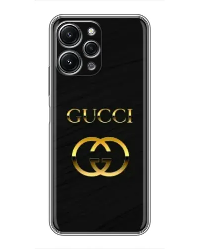 Чохол для Xiaomi Redmi 12 (5G) з картинкою «Золотий логотип Gucci»