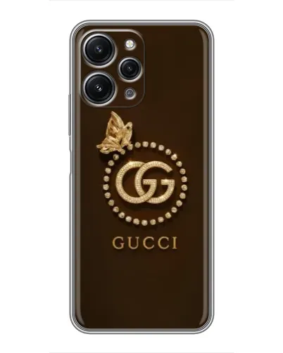 Чохол для Xiaomi Redmi 12 (5G) з картинкою «Gucci — золотий метелик»