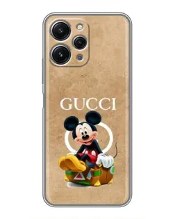 Чохол для Xiaomi Redmi 12 (5G) з картинкою «Міккі Маус Gucci — крафт»