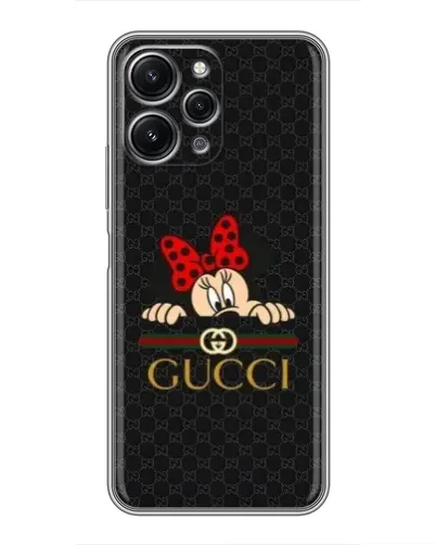 Чохол для Xiaomi Redmi 12 (5G) з картинкою «Мінні Маус Gucci — чорний»