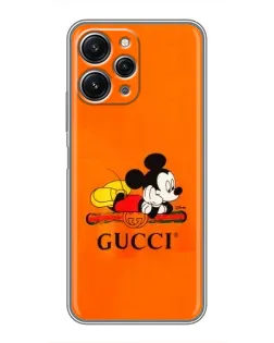 Чохол для Xiaomi Redmi 12 (5G) з картинкою «Міккі Маус Gucci — помаранч»