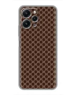 Чехол для Xiaomi Redmi 12 (5G) с картинкой «Gucci — шоколадная сетка»