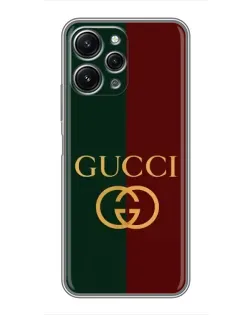 Чехол для Xiaomi Redmi 12 (5G) с картинкой «Gucci — темно-зеленый градиент»